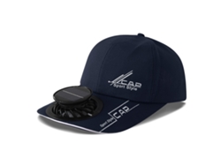 Sombrero Con Ventilador Y Energía Solar (azul Oscuro)