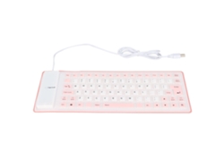 Teclado de silicona totalmente sellado, ligero, portátil, silencioso, suave y cómodo con USB para PC.