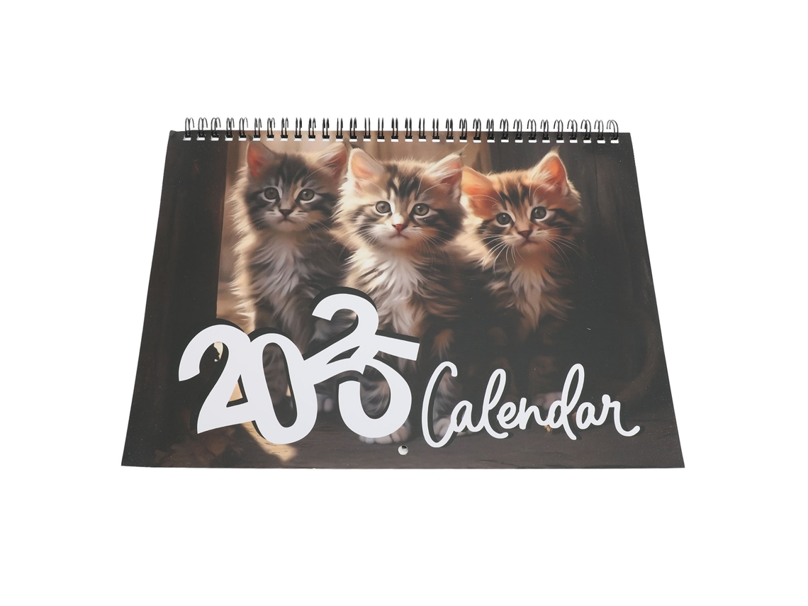 Calendario De Pared De Gatos 2025 - 12 Meses - Gatitos - Papel Grueso - Planificación De Organización Juliana