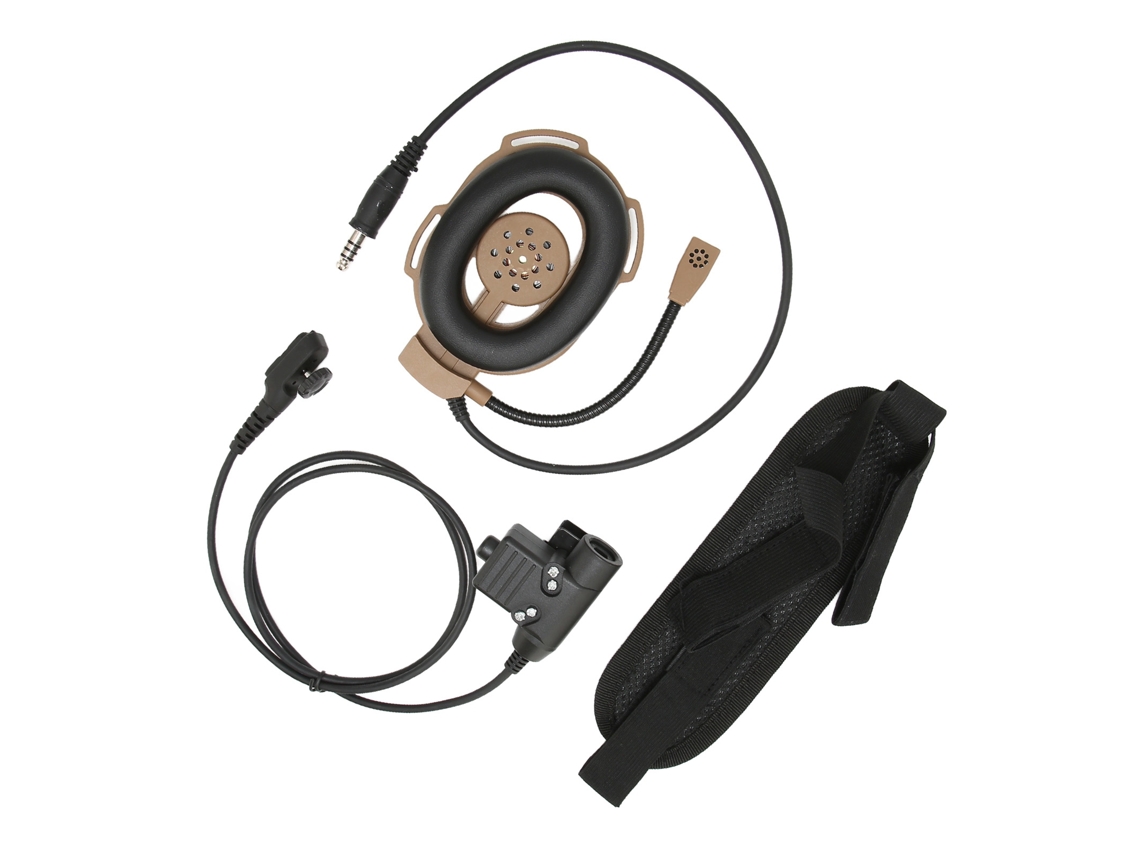Auriculares Militares De Un Solo Lado Para Hytera Pd-780, Pd-785 Y Pd-788 Con Ptt U94 Y Cable De Pu Duradero.