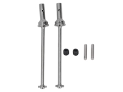 Eje De Transmisión De Acero Rc De 126 Mm Para Coches De Control Remoto Arrma A Escala 1/7 Y 1/8, Delantero Y Trasero, Color Plata.