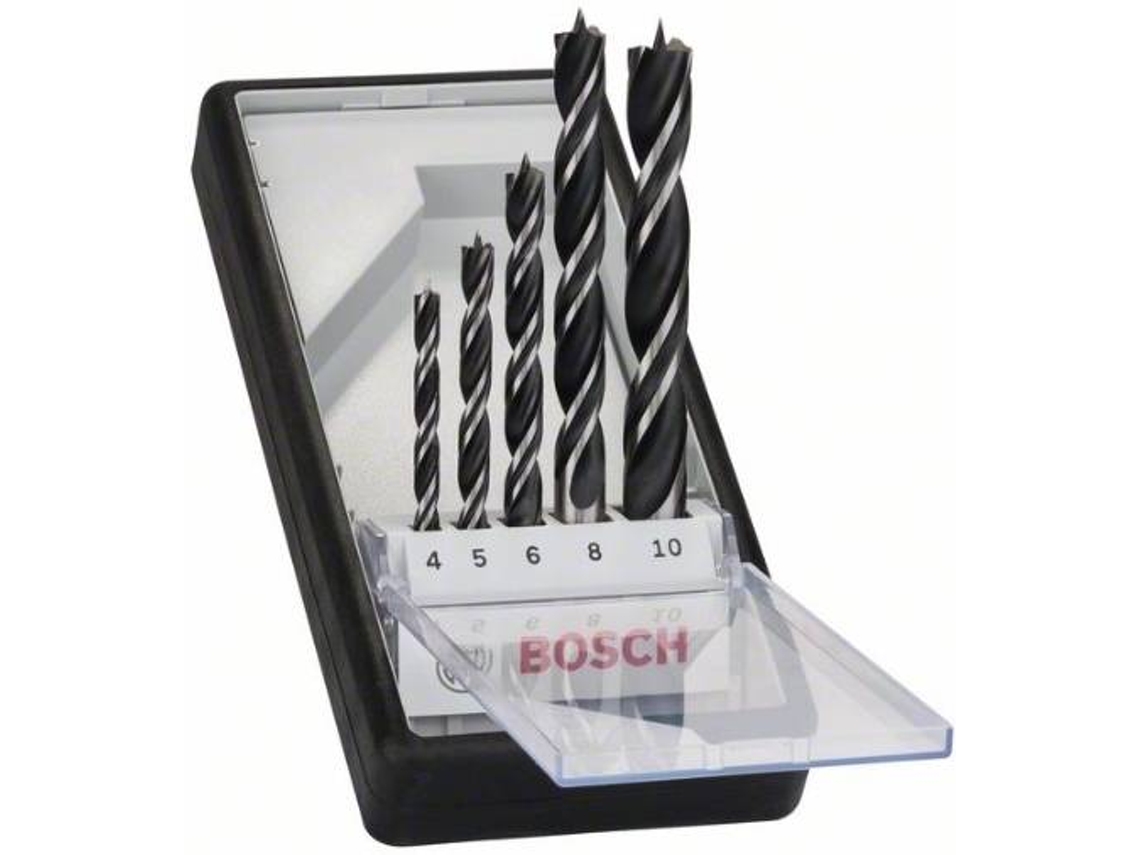Conjunto de Brocas BOSCH para Madera Robust Line - 5 Un - 4 - 10 mm