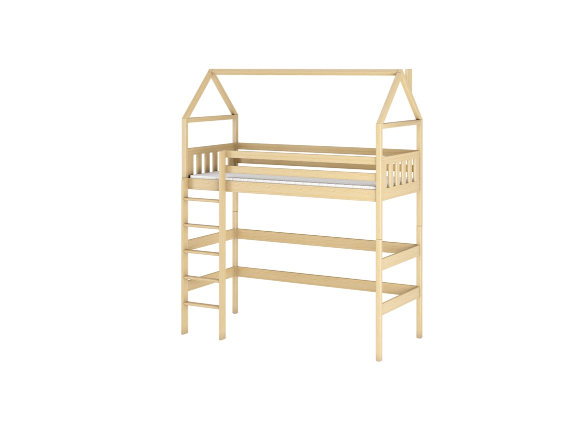Cama Infantil FURNLUX Classic Gloria (Beige, Madera Maciza - 88X208X227 Cm / 80X200 Cm)