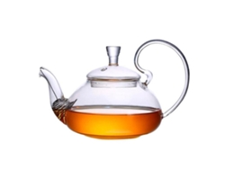 Tetera de vidrio con infusor extraíble, diseño elegante para preparar té de hojas sueltas, borosilicato ecológico, apto para estufa y microondas, P