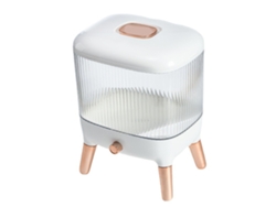 Cubo De Arroz De Lujo Ligero Con Gran Capacidad Dispensador Sellado Espesado Para Cereales Y Granos Blanco