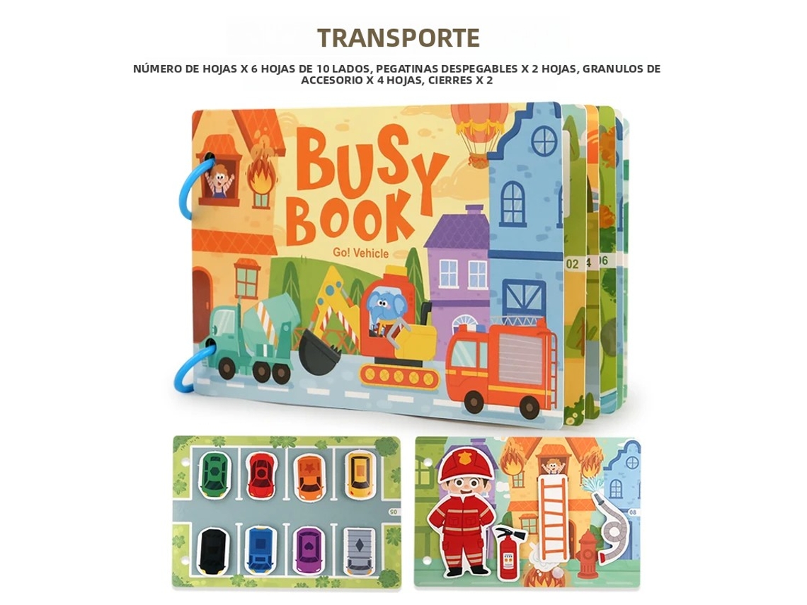 (estilo 4) Libro Para Bebés Ocupados, Adecuado Para Juegos De Educación Temprana, Un Libro Tranquilo Con Pegatinas.