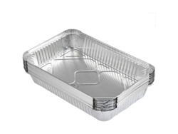 Bandejas de aluminio para barbacoa, horneado, congelación y almacenamiento, 31x21x5cm, 25 unidades.