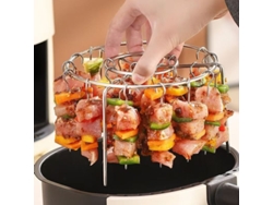 Brocheta De Acero Inoxidable Para Freír Con Aire - Tipo General, Resistente Al Calor, Apta Para Pollo Y Carnes.