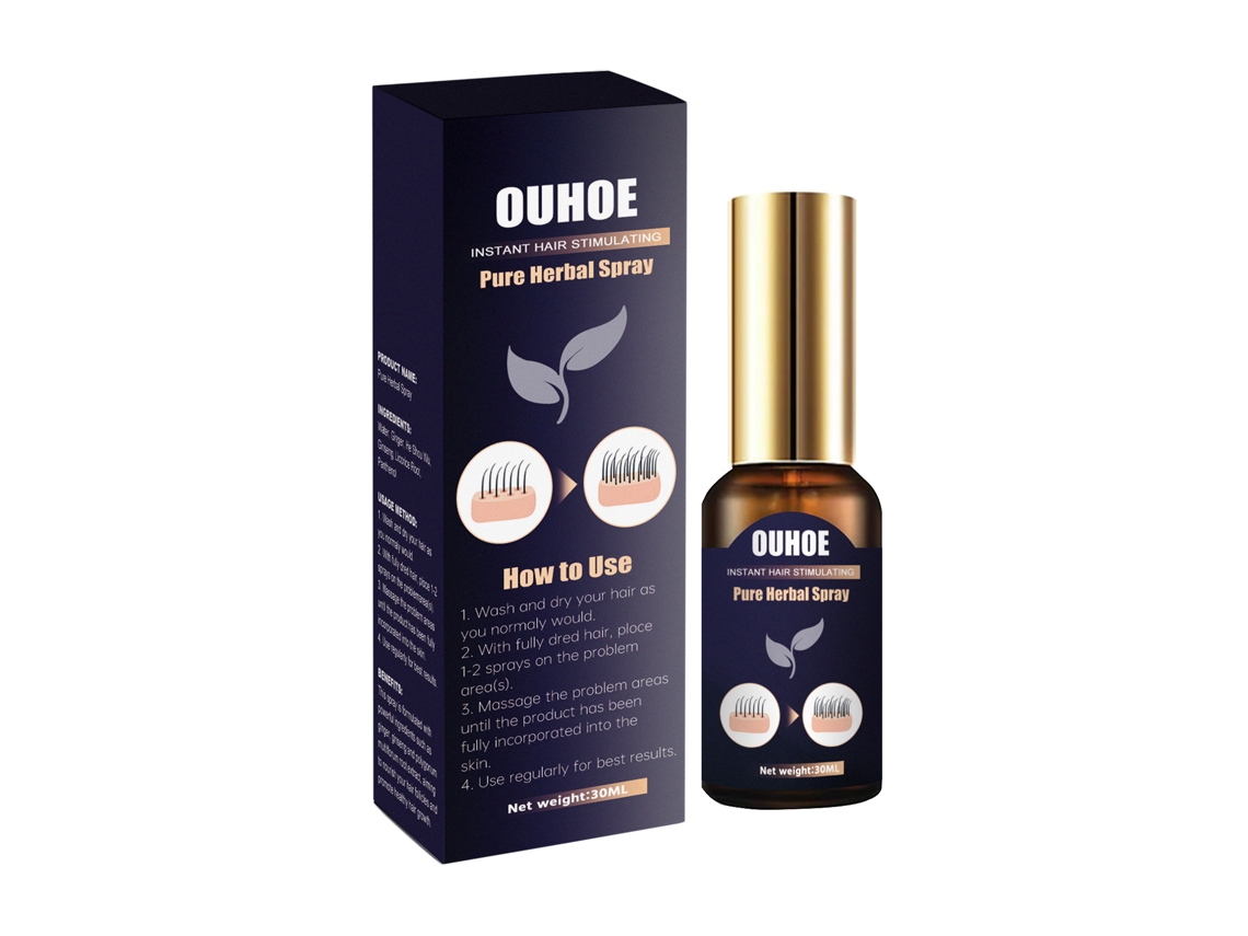 Spray tónico herbal para fortalecer las raíces del cabello.
