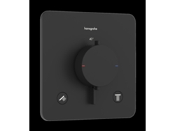 Termostato empotrado Hansgrohe Ecostat Comfort Q para 2 usuarios, 33713670, color negro mate