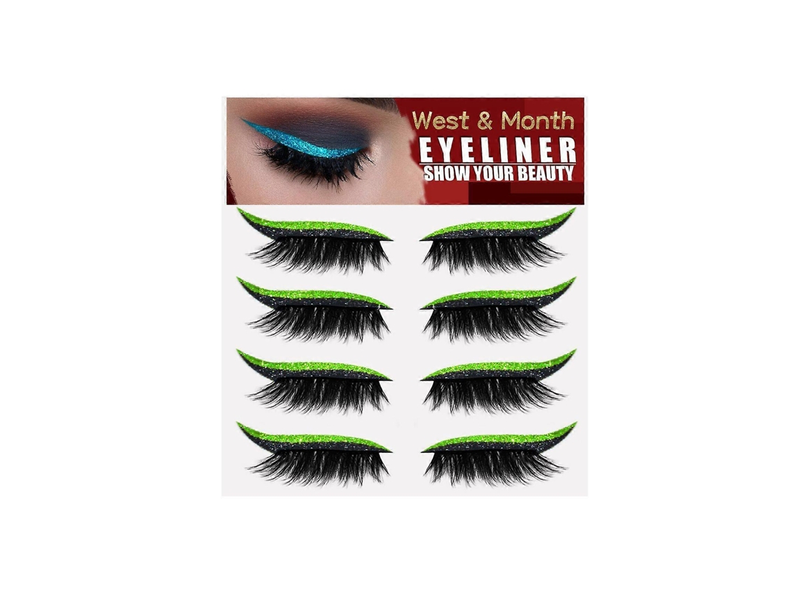 4 pares de pegatinas reutilizables para párpados y pestañas, maquillaje instantáneo y fácil de aplicar Flye250797 Rosewell