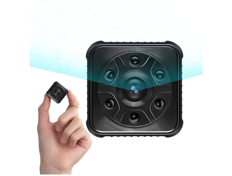 Cámara espía, mini cámara, cámara de vigilancia WiFi inalámbrica HD 1080P con visión nocturna y detección de movimiento (negro) YIZHOOD