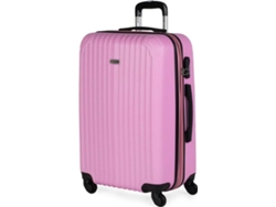 Maleta de Viaje Mediana ITACA Abs Rígida Rosa (66x41x27+5 cm - 70 L)