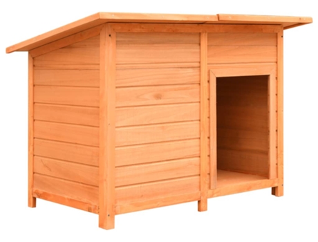 vidaXL Caseta para perros madera maciza de pino y abeto 120x77x86 cm