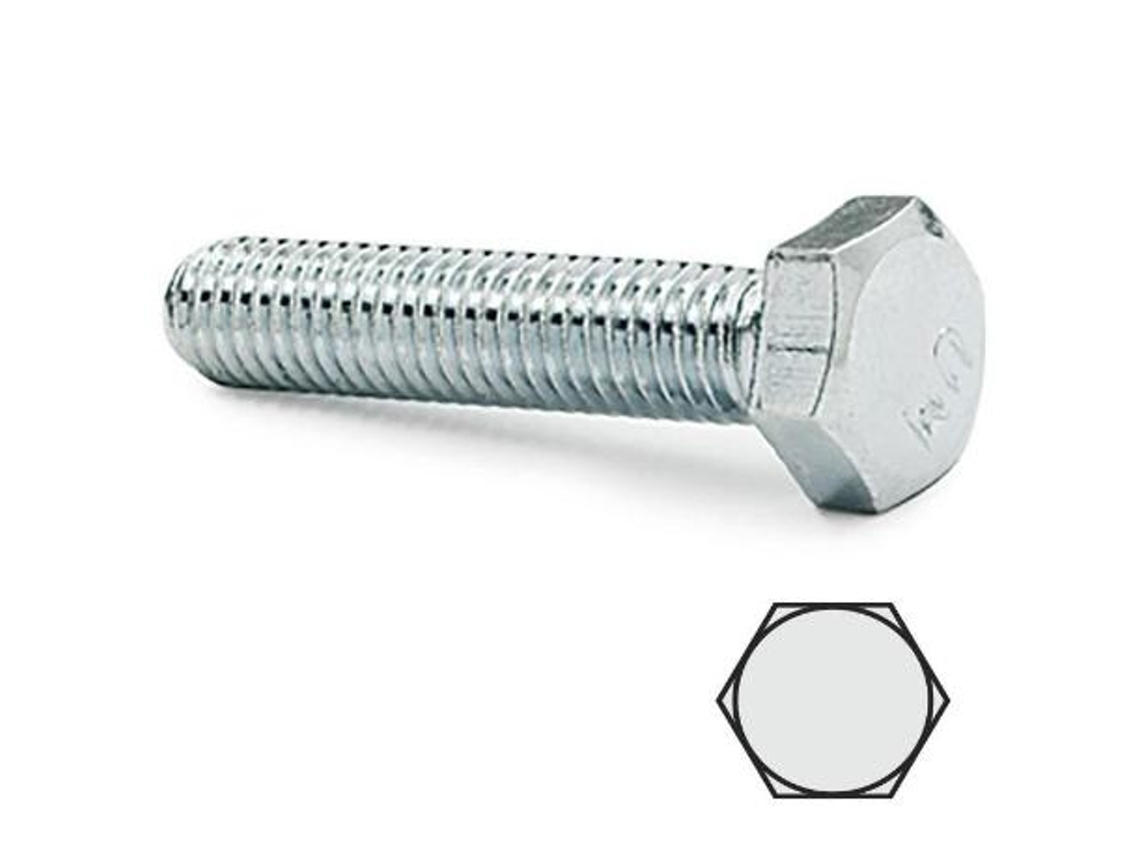 Tornillo cabeza hexagonal din 933 zi largo 90mm metrica m6