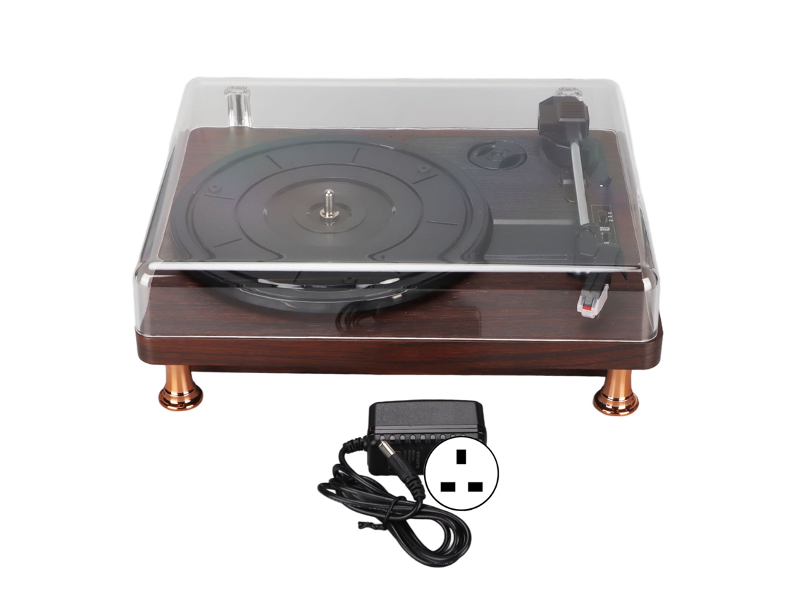Tocadiscos con 3 velocidades y altavoces estéreo