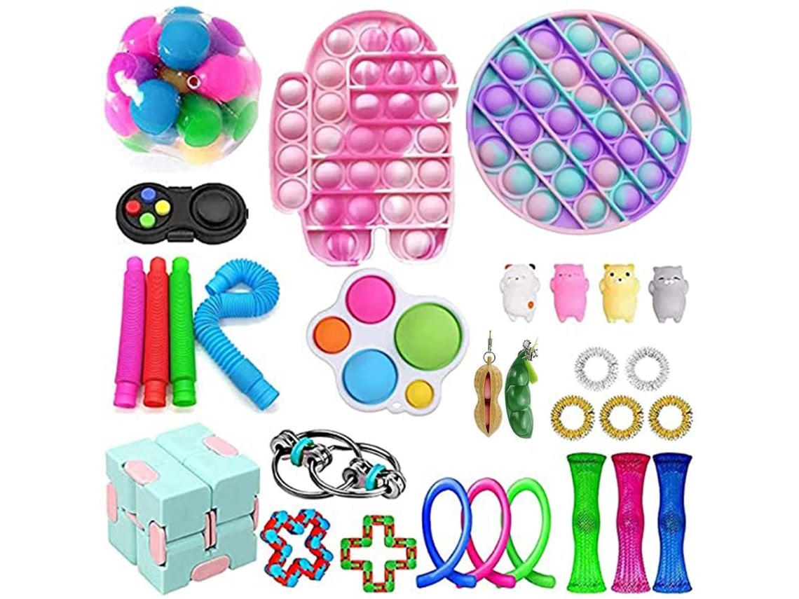 Ats-30 Piezas Juguetes Sensoriales De Burbujeo Push Juguetes De Descompresión Para Niños Adultos Ansiedad Autismo