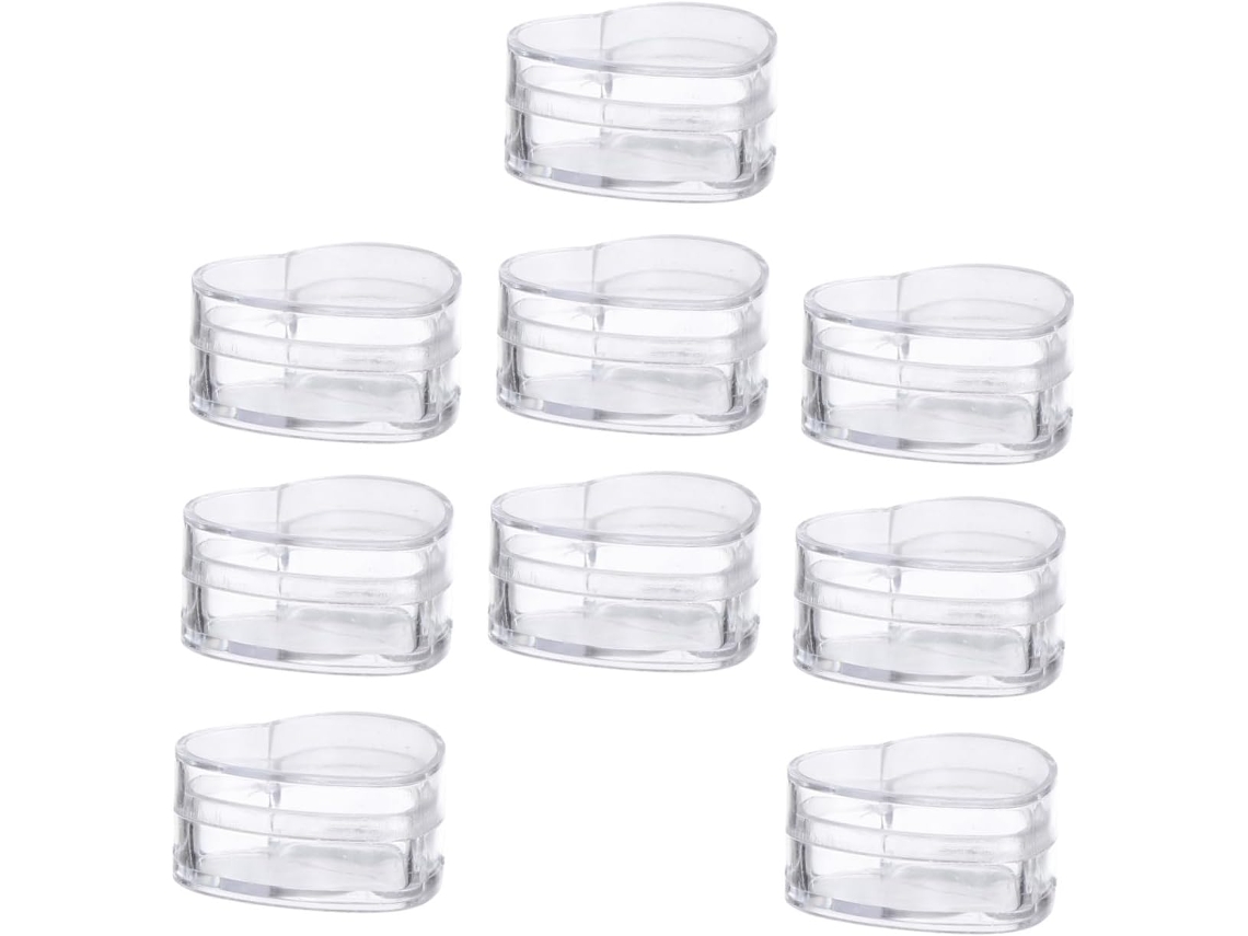 100pièces Pot Cosmetique Vide Forme De Coeur Boîte À Crème Con Cuellovercle Contenant Para De Makeup...