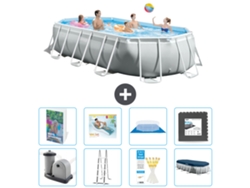 Intex Piscina Prism Frame Oval - 503x274x122 Cm - 9-peças S533