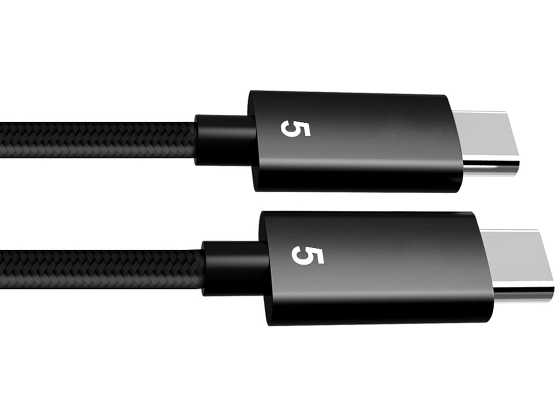 Cable Coaxial Usb4 Profesional De 80 Gbps, Tipo C, 16 Khz, 60 Hz, Pd240w, Con Cable Trenzado Y Diseño Múltiple.