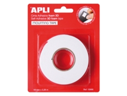 Cinta Adhesiva Doble Cara Foam 3D 19Mm X 228M Apli