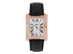 Reloj De Pulsera Para Mujer Con Cristales De Imitación De Diamantes, Correa De Poliuretano Y Movimiento De Cuarzo Analógico.