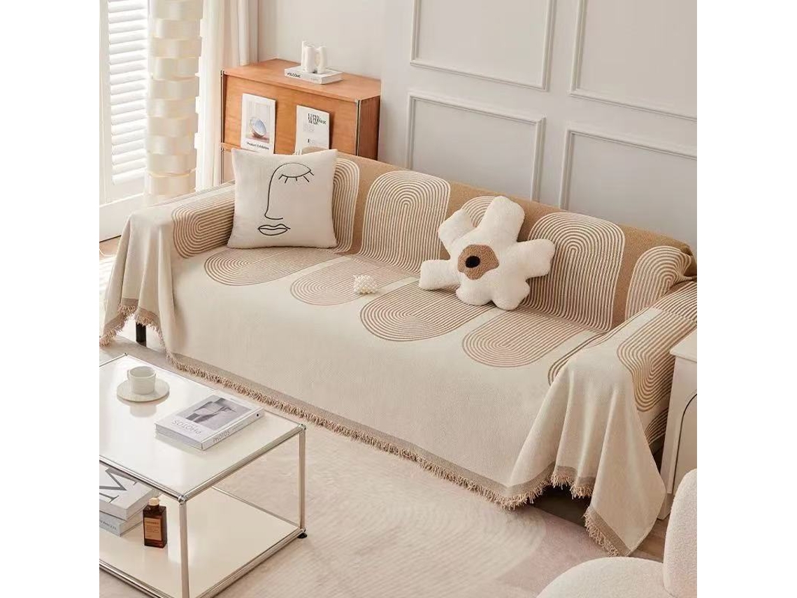 Fundas De Sofá, Toallas De Sofá Antiarañazos De Gato 180 X 380 Cm Ideal Para Un Sofá De Cuatro Plazas Digitallab (beige)