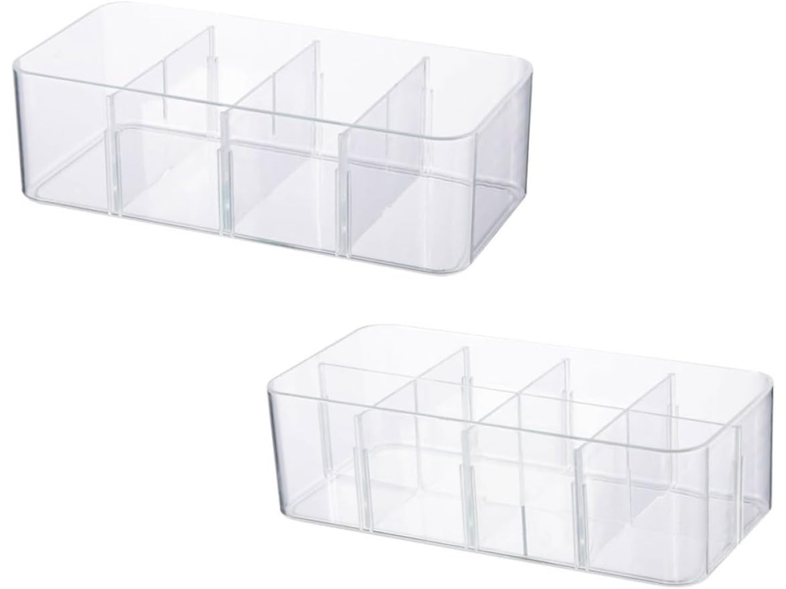 Organizadora Interior Ps Organizador 12 Compartimentos Juego 2 Piezas Ahorra Espacio Hogar Caja Ropa Liso Tapa