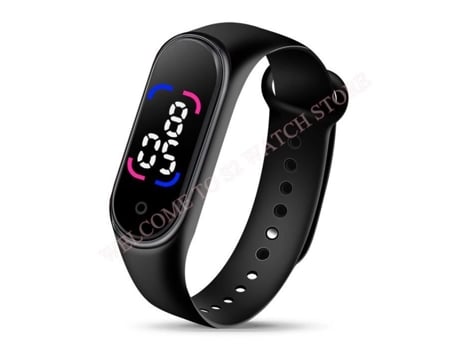 Reloj inteligente Bluetooth M6B, relojes arcoíris para niños, reloj con sujetador impermeable de silicona suave creativo YWEI