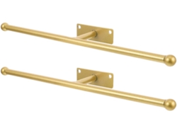 Soporte Pared Hierro Dorado Joyas Juego 2 Soportes Collares Pulseras Anillos Gafas Organizador Compacto