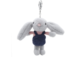Llavero de conejito de peluche, adorno para mochila, regalo de Pascua para niños y adultos, azul