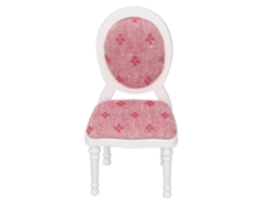 Silla De Casa De Muñecas Retro De Madera Blanca Con Respaldo Alto, Miniatura A Escala 1:12