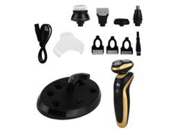 Kit De Afeitadora Eléctrica Multifuncional Para Barba Con Tijera Para Pelo Nasal Recargable Y Cuchilla
