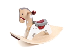 Caballo balancín y tabla de equilibrio 2 en 1 de Hape, juguete de madera.