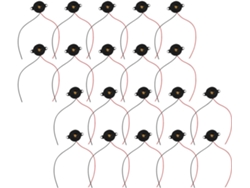 20 Piezas De Zumbador De Alarma Electrónico Piezoeléctrico De Plástico Negro Para