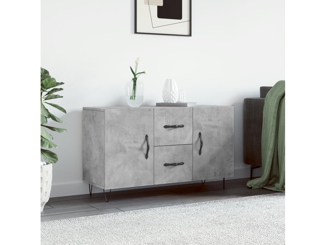 Lovely Home Aparador 100X36X60 Cm Derivados de Madera Gris Cemento
