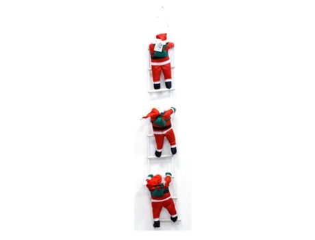 Papá Noel en Escalera Santa Adorno Colgante para Árboles de Navidad Decoración Navidad 35cm Santax3 SELEOK