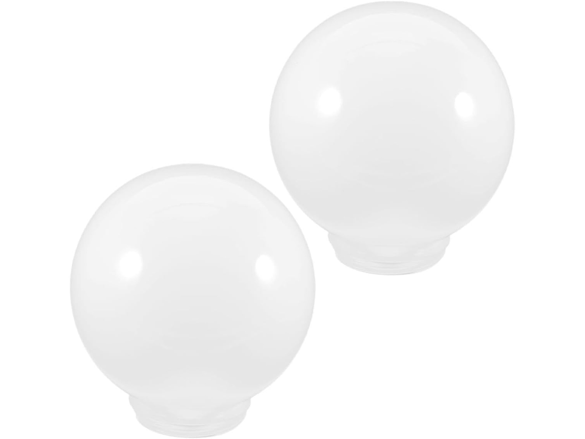 Juego De 2 Esferas Acrílicas De Color Blanco Lechoso, Fáciles De Quitar, Prácticas Y Elegantes Para Lámparas.