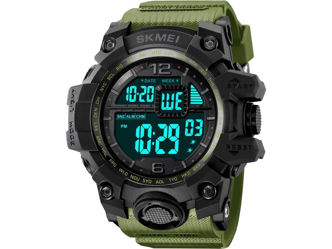 Reloj deportivo militar multifunción para hombre, resistente al agua hasta 50M, Led