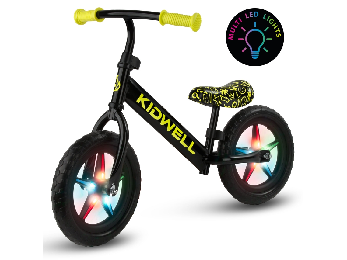 Bicicleta de equilibrio Kidwell Rebel LED amarillo neón