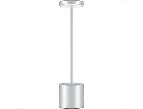 Lámpara de noche Iluminación ambiental Lámpara LED Inalámbrica USB Portátil Recargable Plata