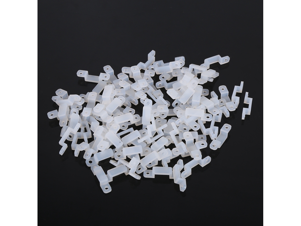 2026-pinza De Silicona 8mm Para Fijar Tiras Led Rgb 3528 5050 1210, 100 Piezas
