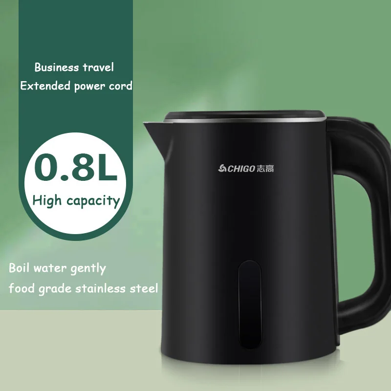 Hervidor Eléctrico (negro) De 0,8 L, Pequeña Capacidad, Revestimiento Interior De Acero Inoxidable 304, 220 V