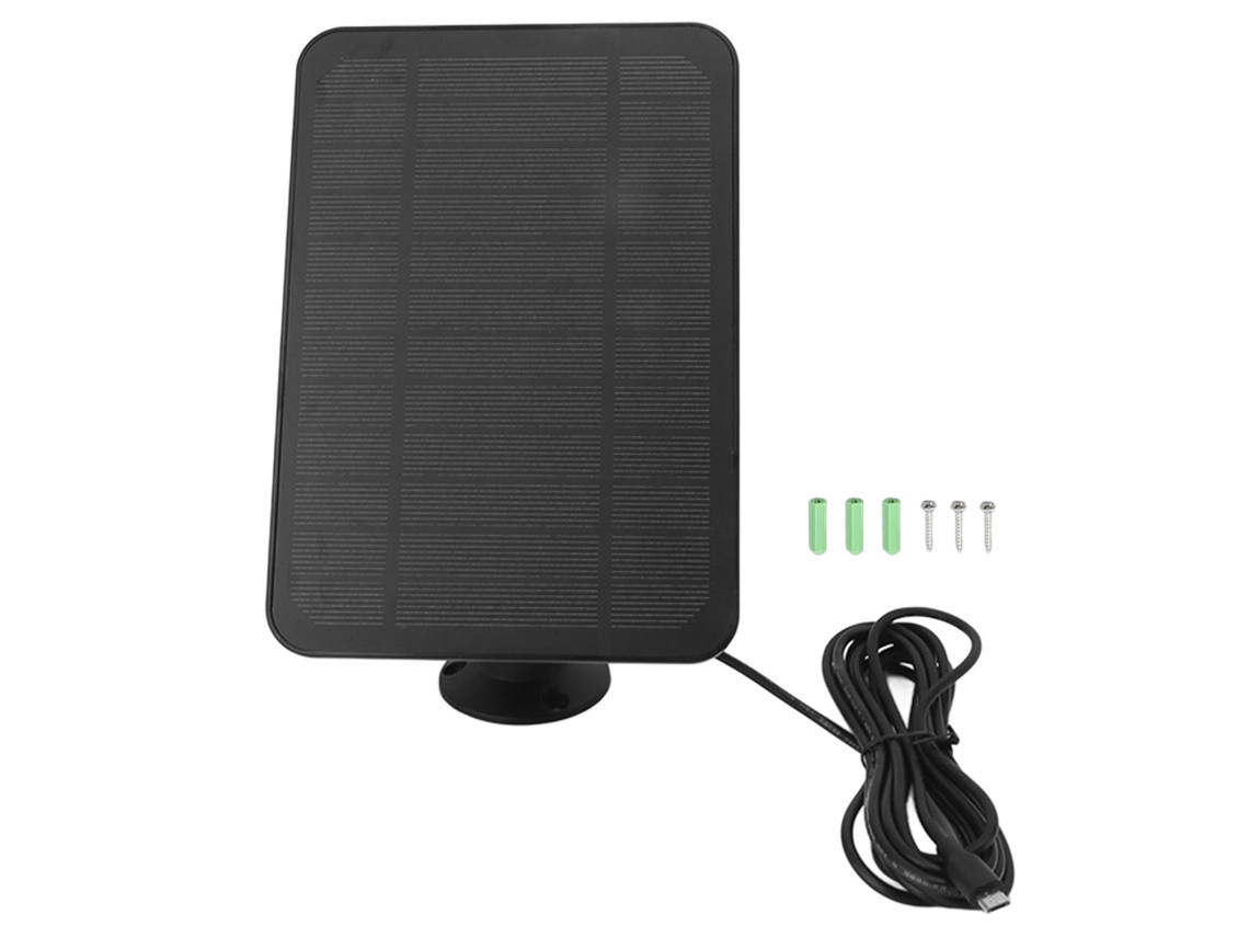 Panel Solar De 4w 5v Para Cámaras Arlo Ring Blink, Ip65, Ajustable 360 Grados.