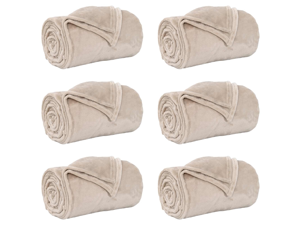 Mantitas De Sofá 6 Uds Beige 220 X 240 Cm Lana
