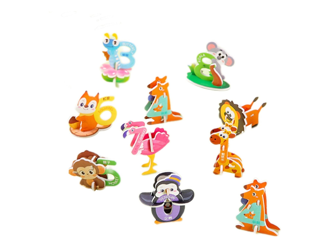 Rompecabezas 3D de números Slowmoose de 10 piezas para armar