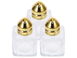 Salero Y Pimentero Compactos De Vidrio De 15 Ml, 6 Piezas, Color Dorado, Para Cocina.