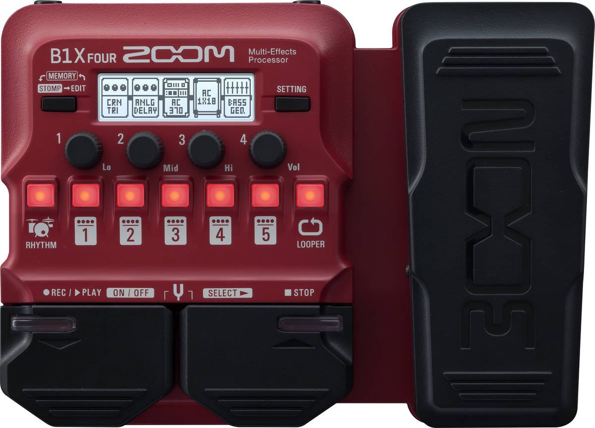 Zoom B1x Four pedal de efectos para bajo con