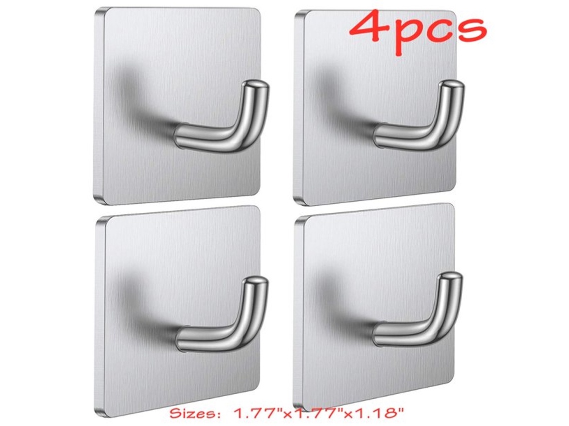 Paquete de 4 colgadores de pared resistentes para cocina y baño