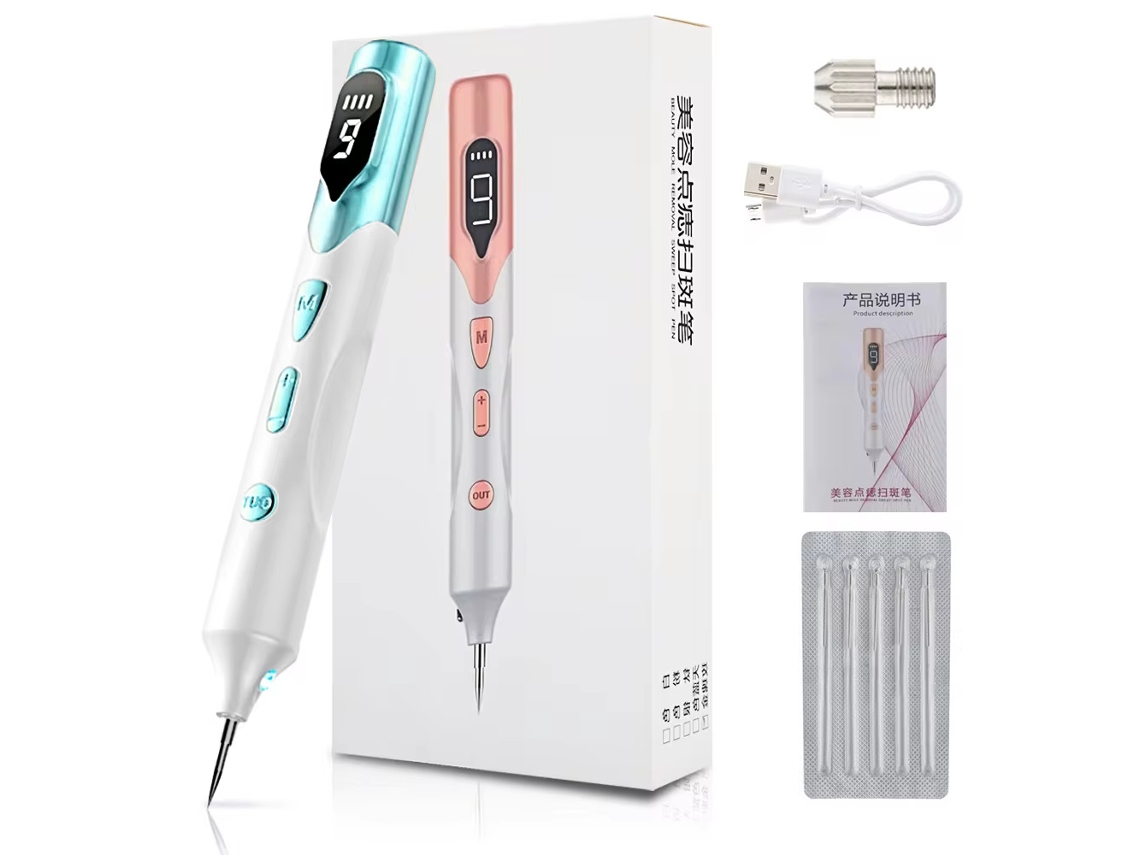 Lápiz láser de plasma Chrui para eliminar verrugas, pecas, puntos negros, lunares y espinillas (azul)